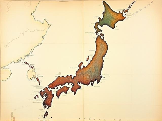 修復後の江戸時代の日本図