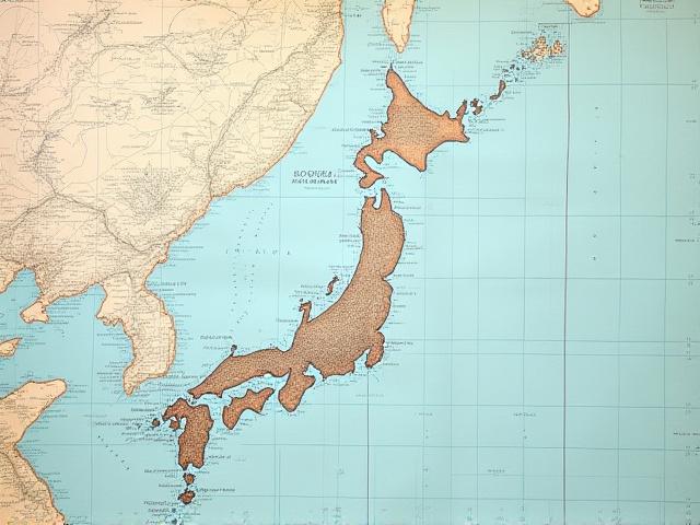 修復後の明治時代の航海図